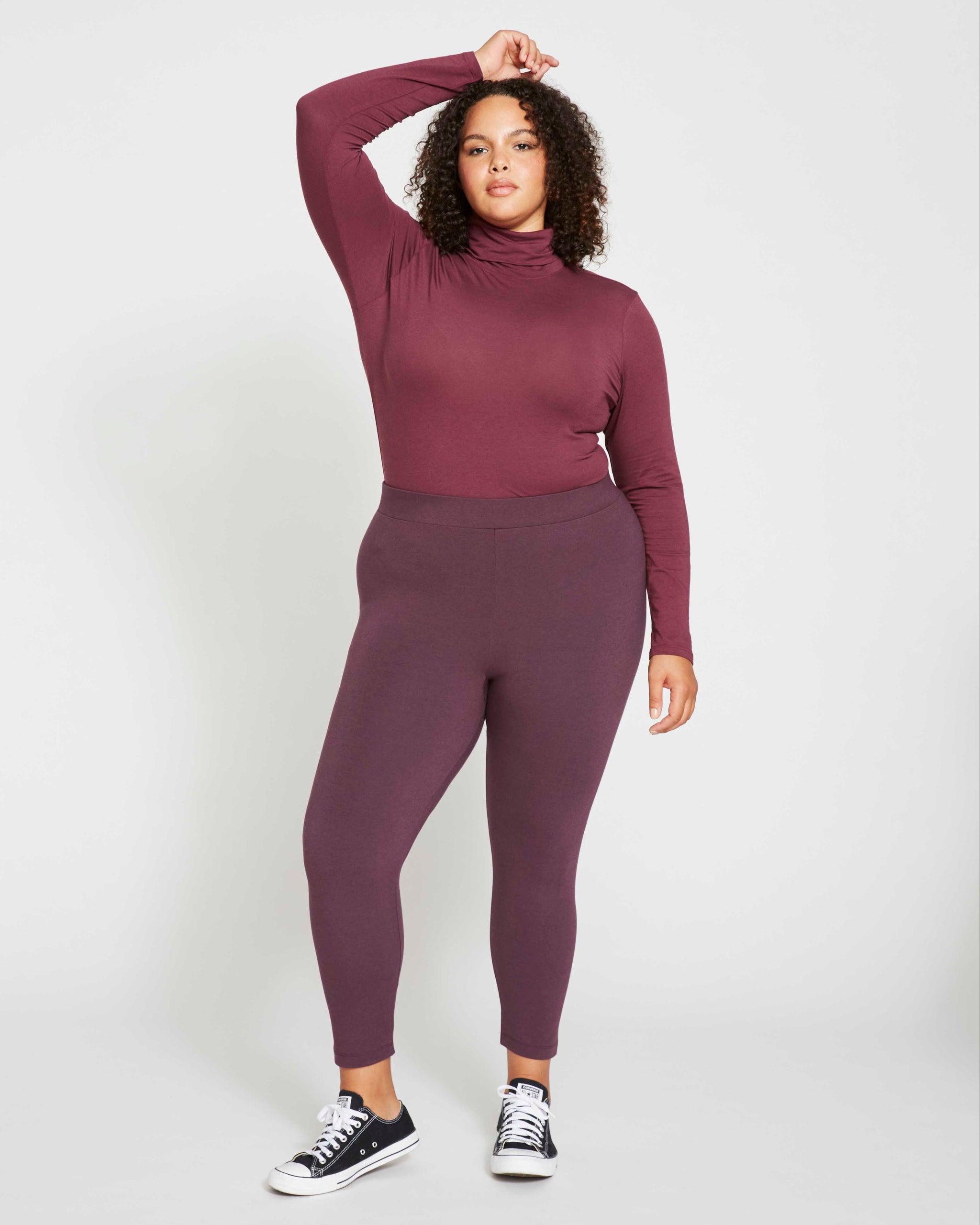 Give It Your All High Waist Active Legging in Royal Plum