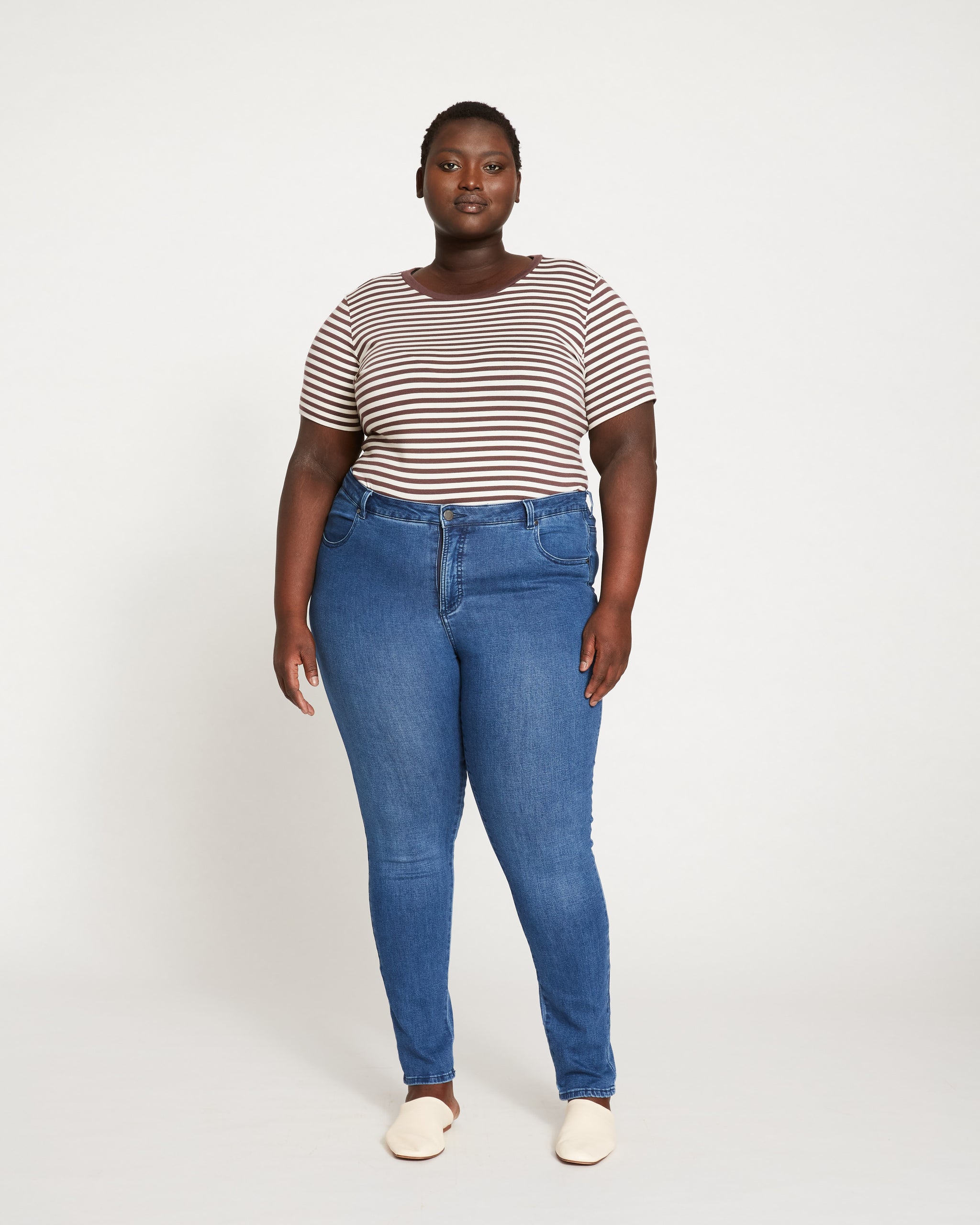 Blue Denim - High Waisted Jeggings