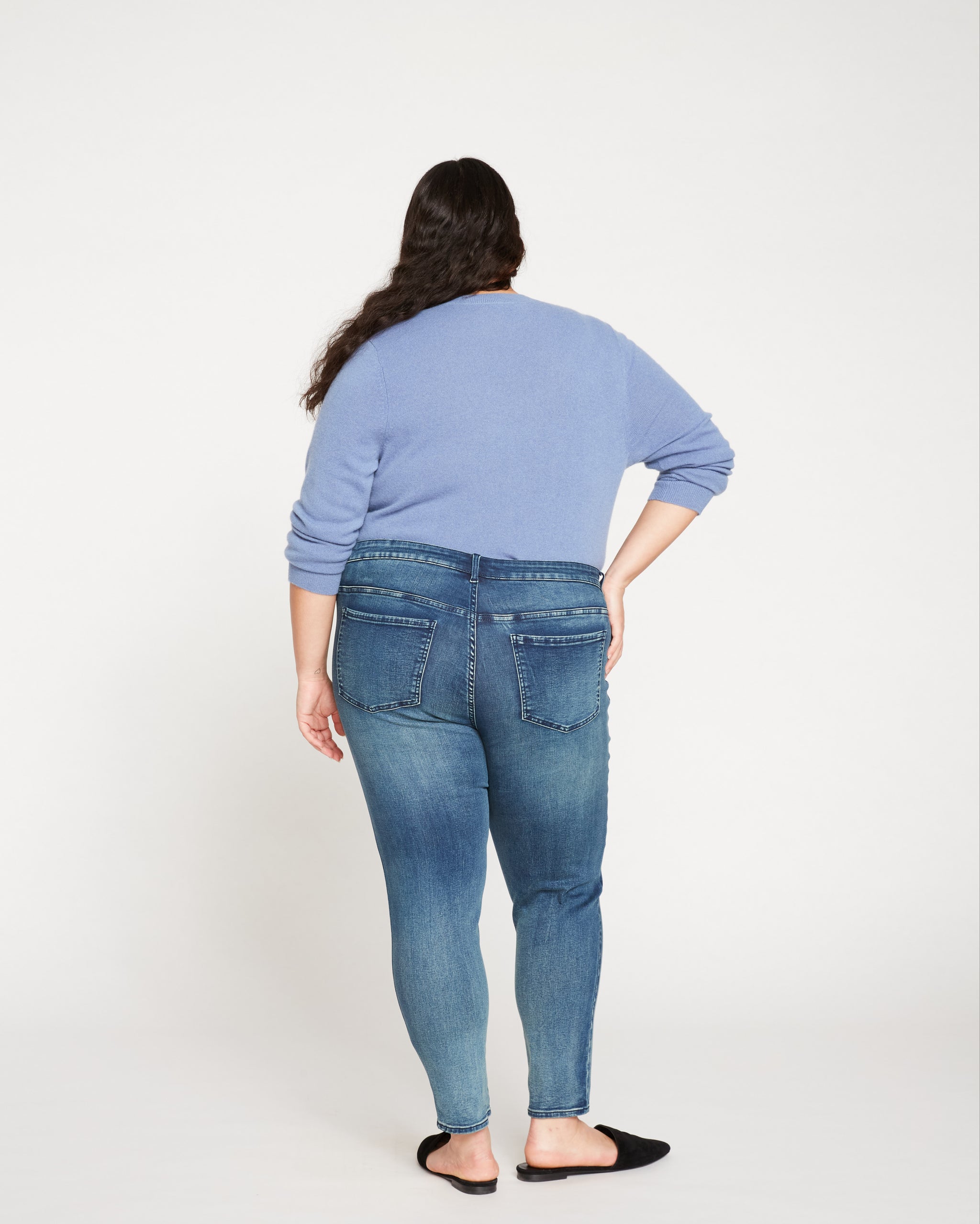 distillatie romantisch wees gegroet Seine Mid Rise Skinny Jeans 27 Inch - Distressed Blue | Universal Standard