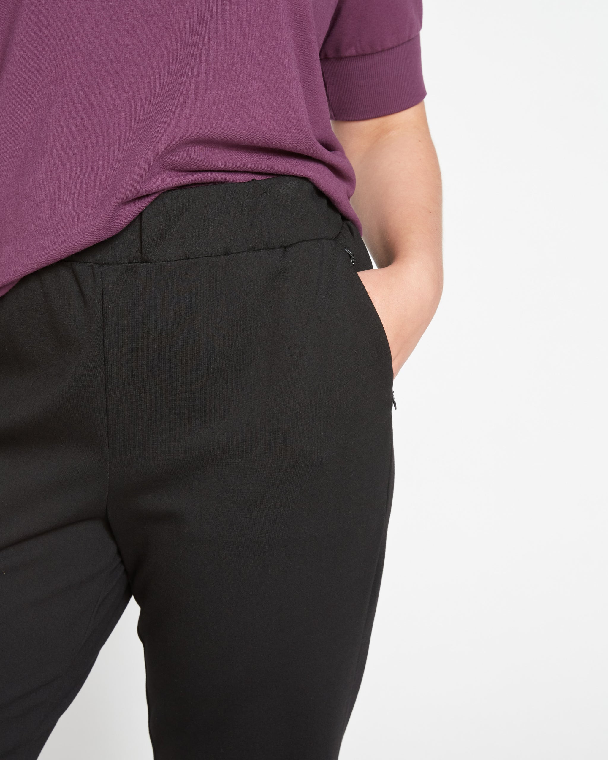 Universal Standard, Pants & Jumpsuits, Nwt Universal Standard Moro Pocket  Signature Ponte Pants Black Cherry Xl