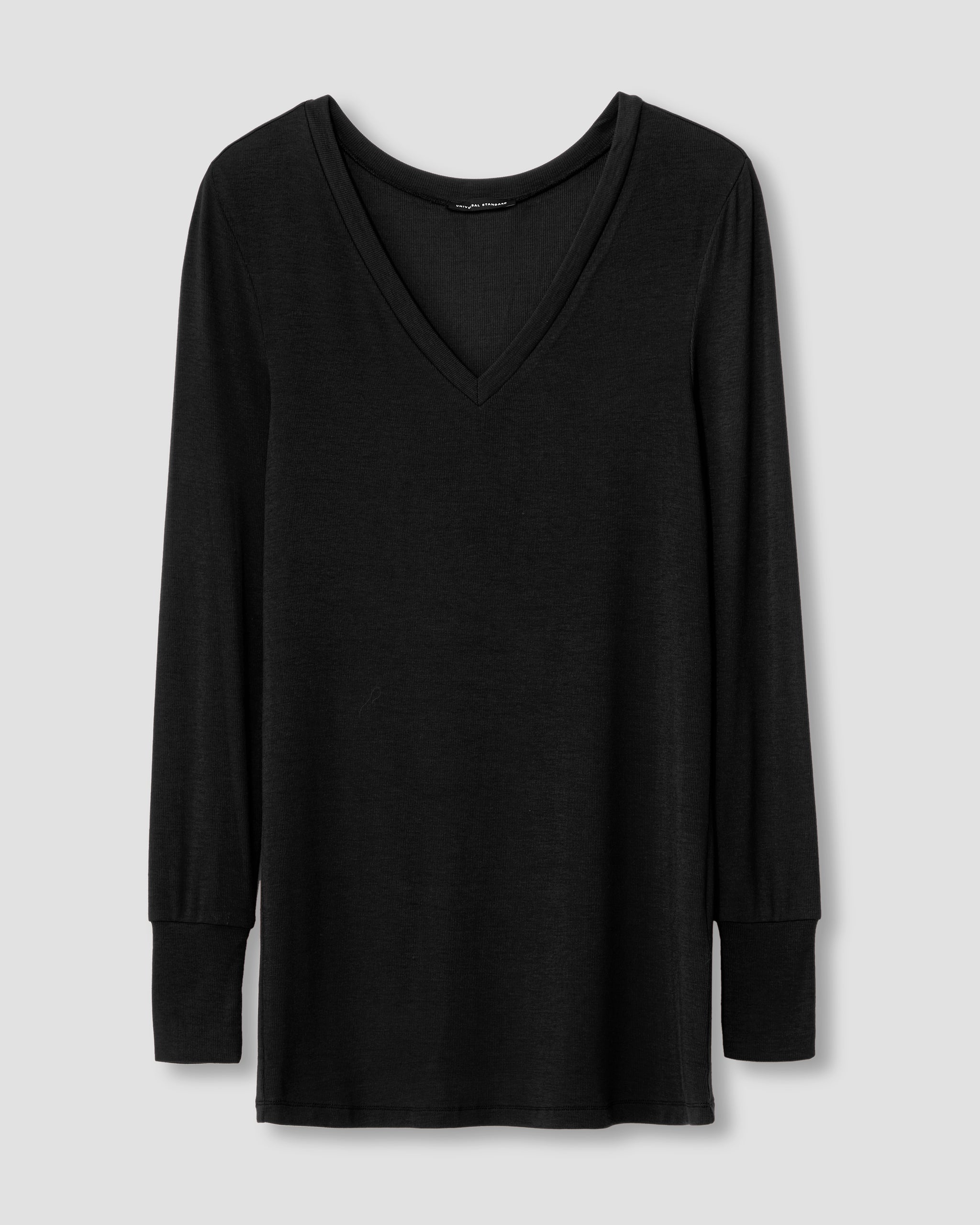 Buy Friends Like These Black Soft Jersey V Neck Long Sleeve Tunic