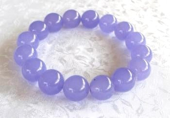 lavender jade bead bracelet