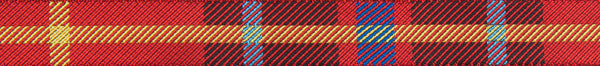 Red woven Plaid  5/8" wide woven jacquard ribbon