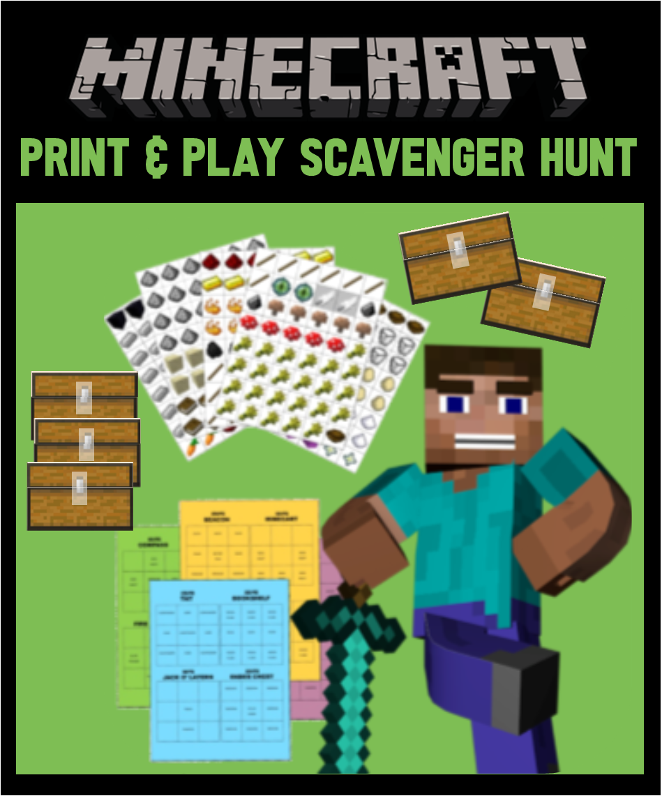 Minecraft Scavenger Hunt Queen Of Theme Party Games