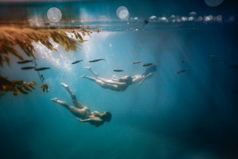 Outex underwater housing ambassador John Kelsey nude women swimming in California
