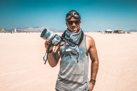 @talesfromtheshore reviews @realoutex waterproof system at #BurningMan