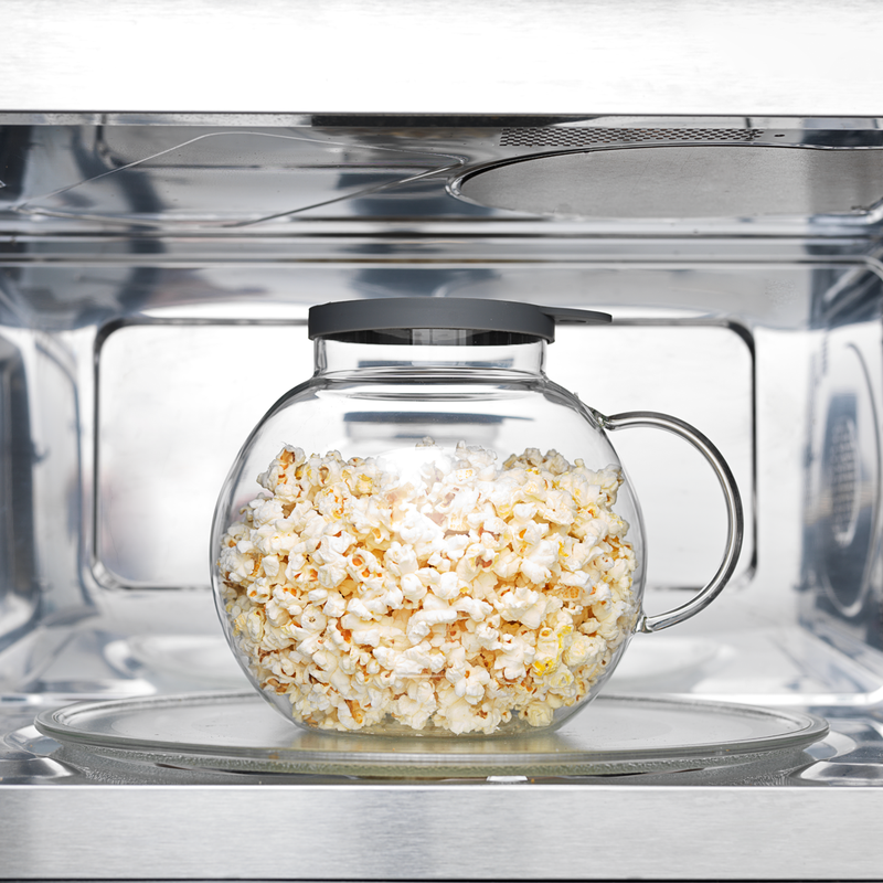 Public Goods Glass Microwave Popcorn Popper w/ Silicone Lid