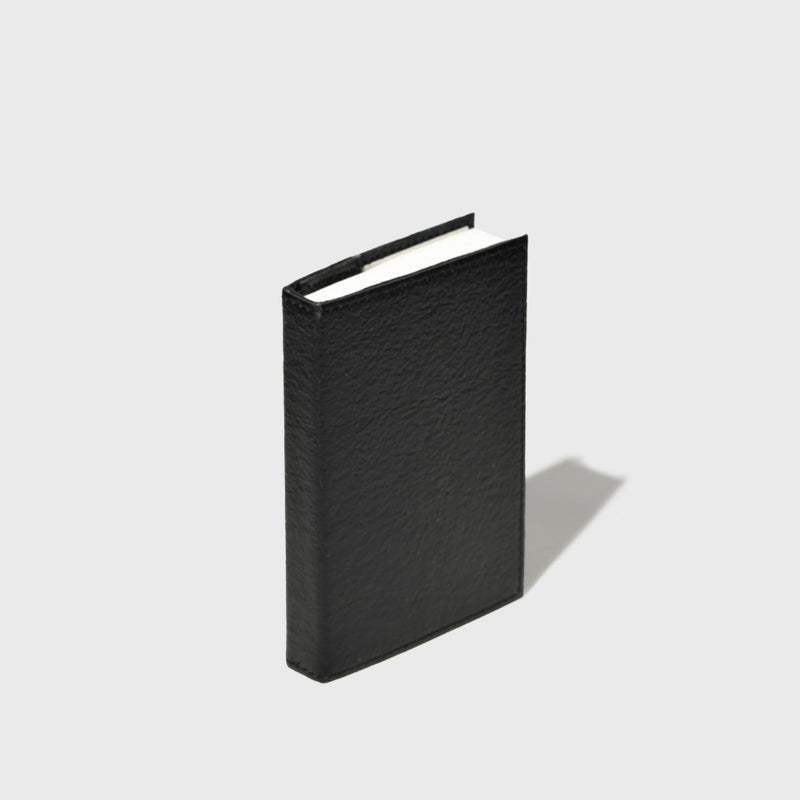  Public Goods Black Unlined Vegan Leather Notebook (4" x 6") | Plant Based Leather & Recycled Cotton Sheets