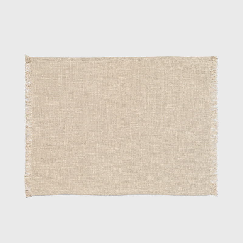 Cotton Woven Khaki Table Placemats (Set of 4) | Cloth Linen Placemats | Public Goods