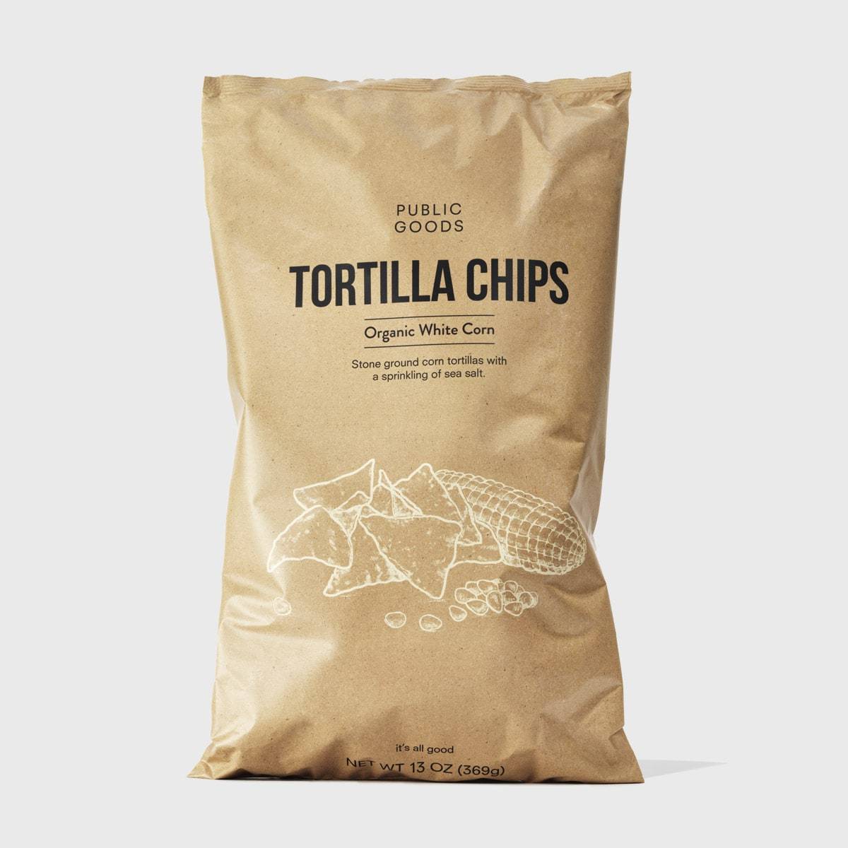 Public Goods Grocery White Corn Tortilla Chips