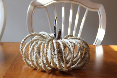 DIY Fall Decorating Ideas - Rope Pumpkin Decoration