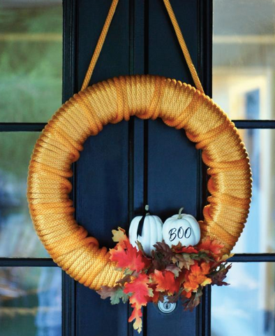 DIY Rope Halloween Decoration Ideas - How to Make a Rope Halloween Wreath