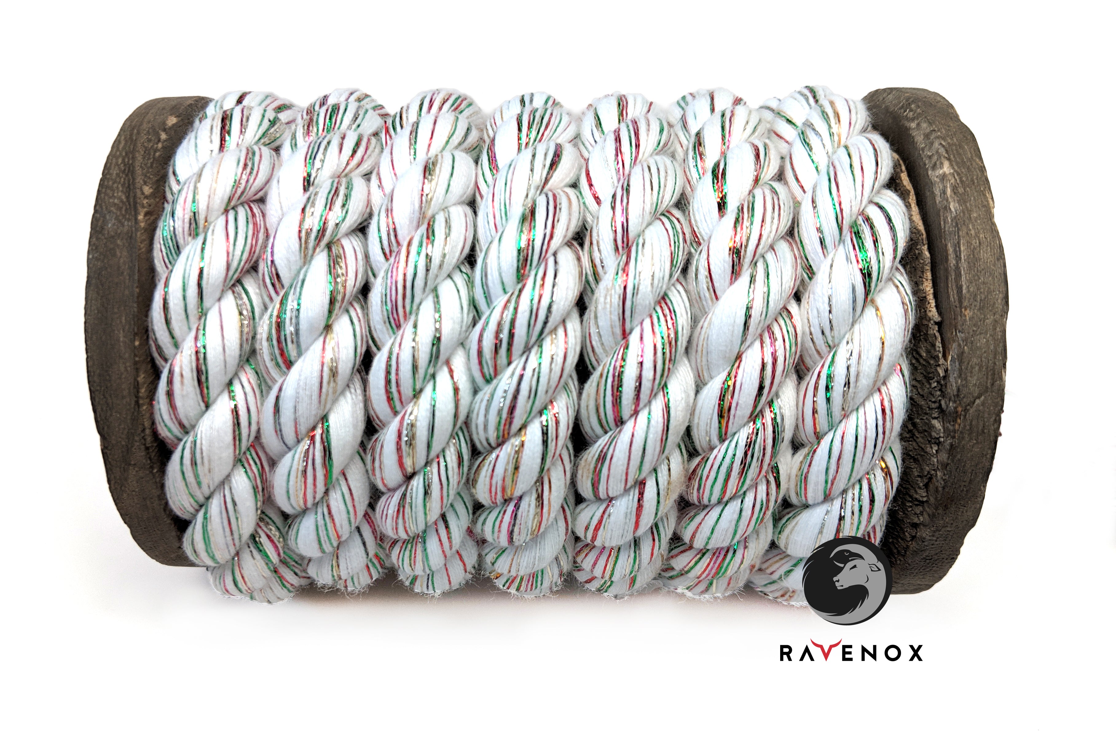 Twisted 3 Strand Glitter Natural Cotton Rope 1/4" & 1/2" Diameters 