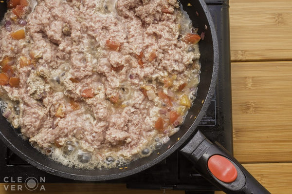 arroz a la cubana - ground meat