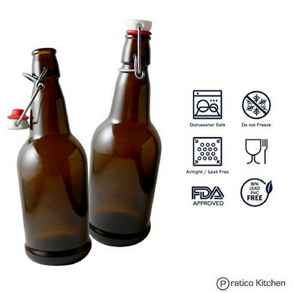 How to Make Kombucha - Amber wing Top Bottles with Ceramic Cap
