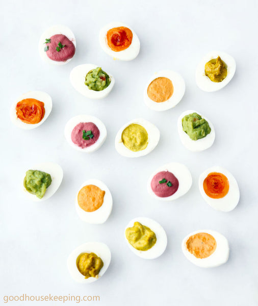 Egg Recipes for Easter Sunday - Rainbow Deviled Eggs