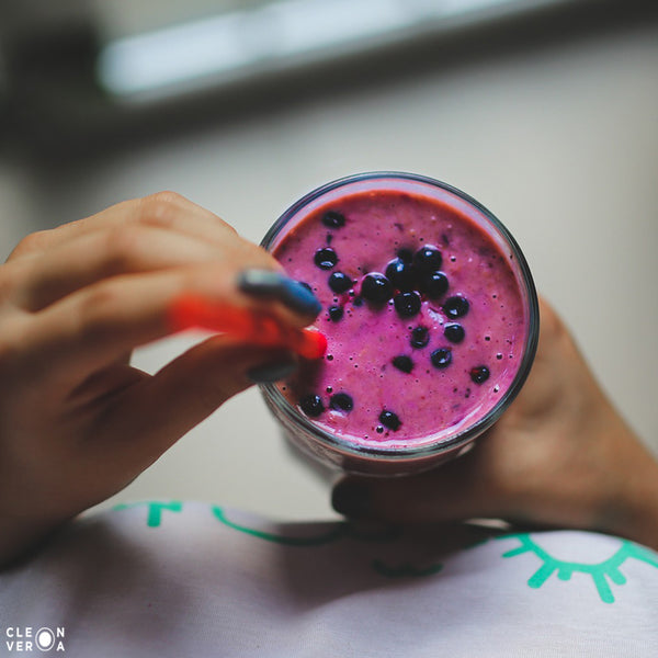 Blueberries Superfood Recipes -Blueberry Acai Super Smoothie