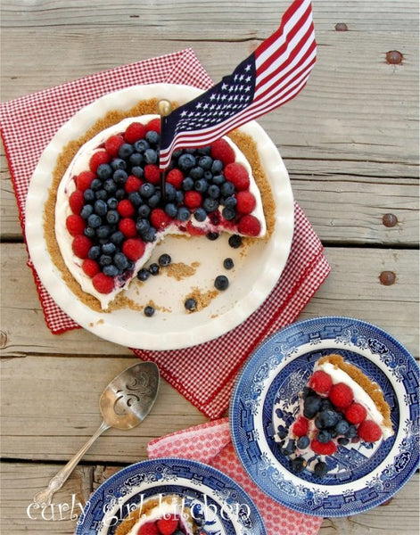 Patriotic Pie Ideas - Summer Berry Cream Cheese Pie