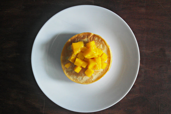 mango cream cheese pancakes