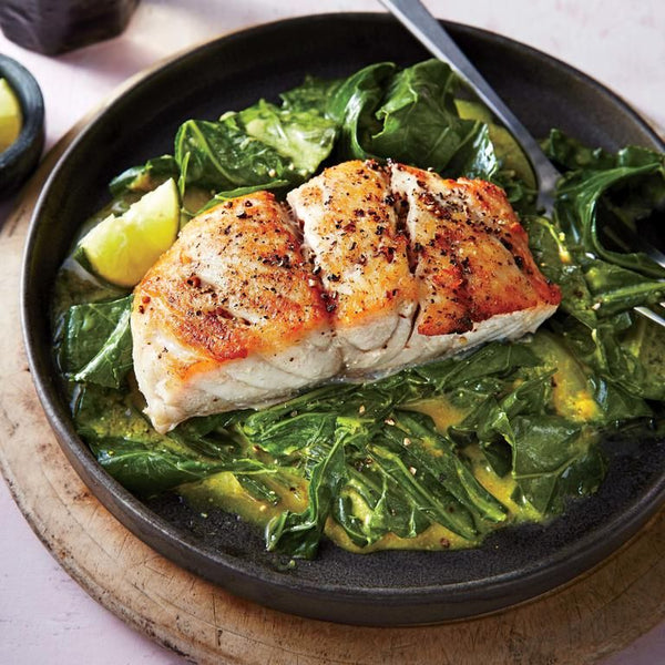 Sautéed Snapper with Curry Greens by Yahoo News