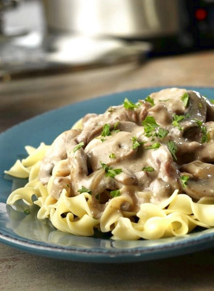 Slow Cooker Beef Stroganoff 