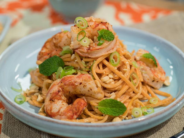 Sweet Potato Noodles with Shrimp and Almond Sauce by Food Network