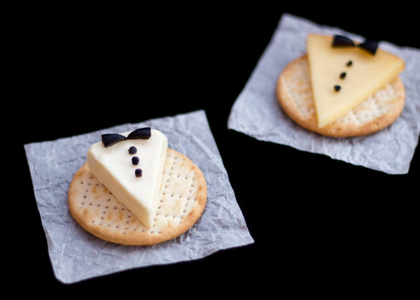 Stylish Tuxedo Cheese & Crackers 