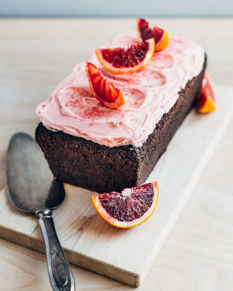 Chocolate Beet Cake With Tangy Blood Orange Frosting 