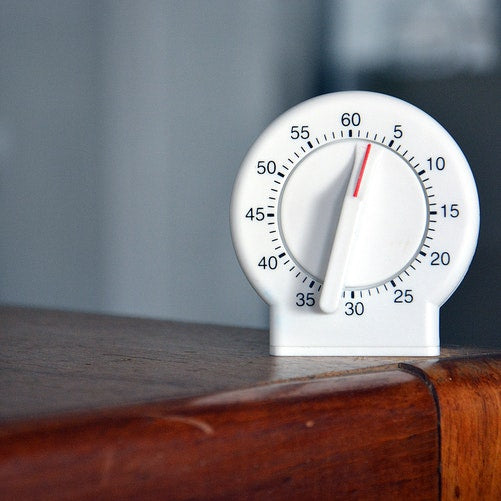 kitchen timer on the table