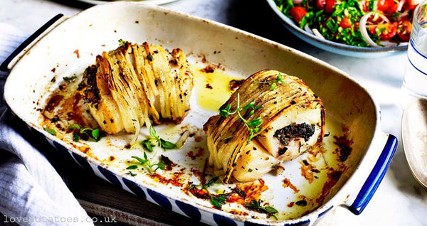 Spiralised Potato Wrapped Cod with Herbs Recipe by LovePotatoes