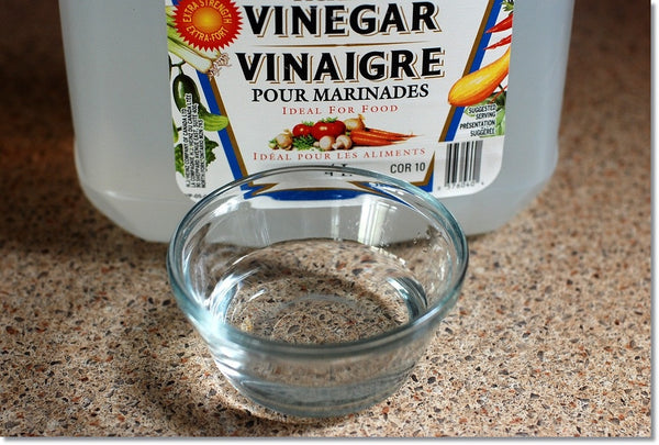 clean hard stains with vinegar