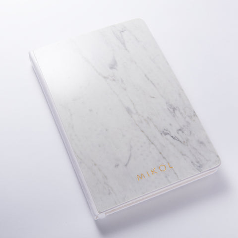 Carrara White Marble Notebook