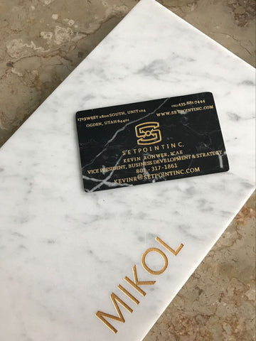 Nero Marquina Marble Business Card