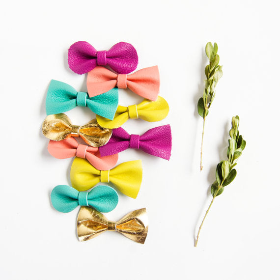 Leather Hair Bows // The Leather Shed Blog