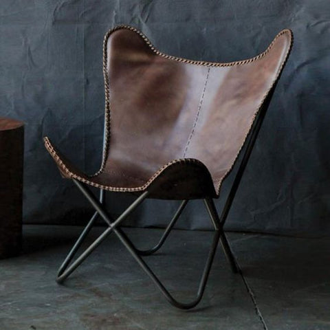 Braided leather butterfly chair, Hello Society | The Leather Shed Blog