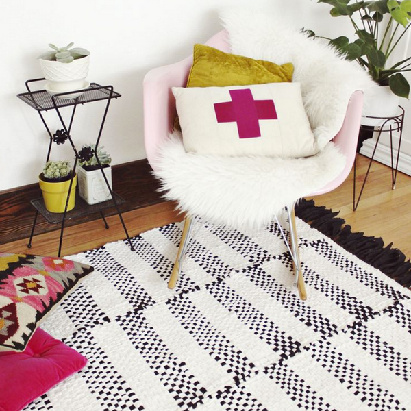 DIY Woven Rug by A Beautiful Mess