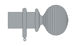 Illustration showing profile of wooden curtain pole langton finial