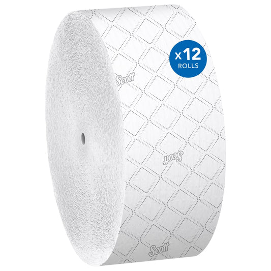 Scott® Essential Coreless Jumbo Roll Toilet Paper, White, 1150', 12 Rolls, 07006