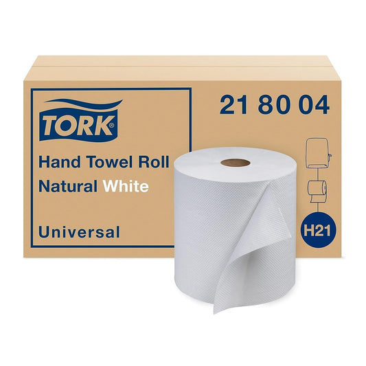 Tork® Universal Hand Towel Roll, White, 800'/Roll, 6 Rolls, 218004