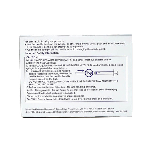 27G x 1/2" BD PRECISIONGLIDE™ NEEDLE - 305109