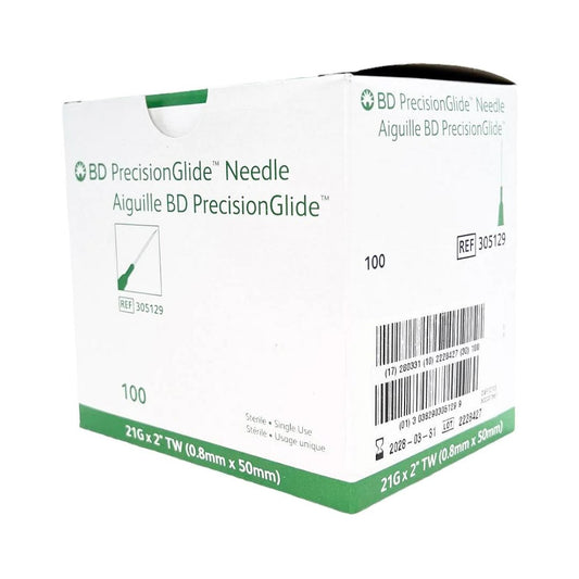 BD Needle 2 in. Single-use, Sterile, 21 g - Bx/100, 305129
