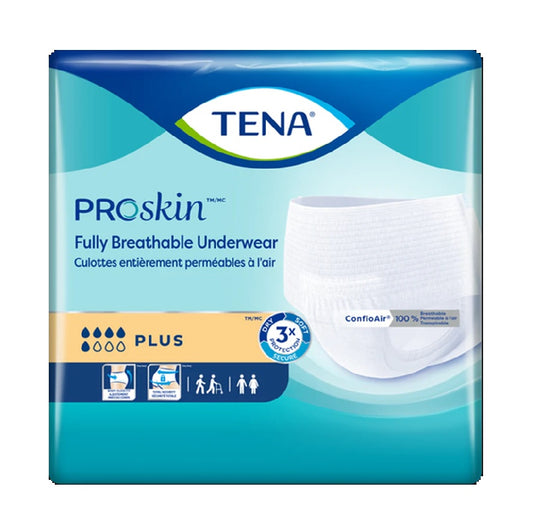 TENA ProSkin Plus Protective Underwear, Unisex, White, 140-168cm, XL- 72634