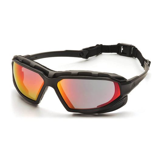 PYRAMEX HIGHLANDER PLUS SAFETY GLASSES - SKY RED MIRROR LENS