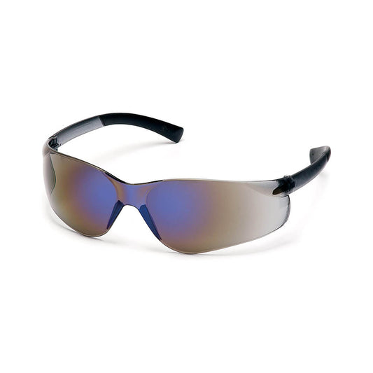 Pyramex Ztek Safety Glasses - Blue Mirror Lens With Blue Temples