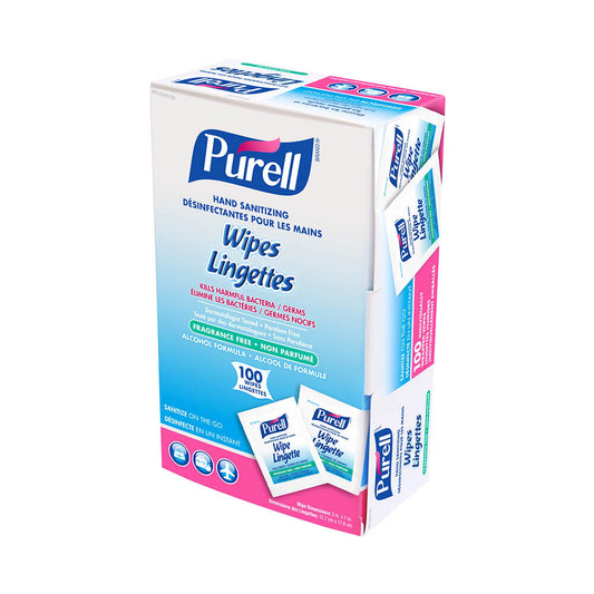 Purell on the Go, Hand Sanitizing Wipes, 100/Box