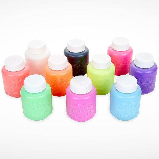 WASHABLE NEON PAINT JARS - COUNT OF 10 - 59ML