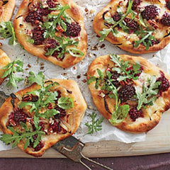 Blackberry-Brie Pizzettas