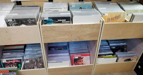 Record storage bins built from 1 sheet of plywood