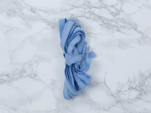 3/8" Powder Blue Plush Back Finishing Elastic Picot Edge By The Yard - Arte Crafts Bra Making Supplies
