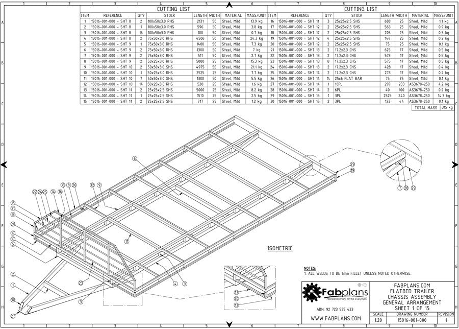 Trailer Plans | Car, Motorbike, Tipper & Flatbed Fabrication Plans